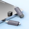 Перехідник HOCO Spirit 2-in-1 USB/Type-C 3.0 card reader HB45  |5Gbps, 2TB Max| metal-grey