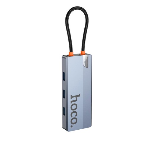 HUB адаптер HOCO Wow 5-in-1 multi-function converter HB50 (HDTV+PD+USB 3.0*3) grey