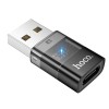 Перехідник HOCO USB male to C female USB2.0 transparent adapter UA36C |480Mbps, 3A| black