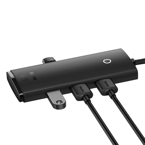 HUB адаптер Baseus Lite Series 4-Port HUB Adapter |USB-A to USB 3.0*4, 25cm| black