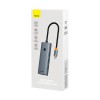 HUB адаптер Baseus UltraJoy Series 5-Port HUB Docking Station |Type-C to HDMI4K@30Hz*1+USB 3.0*4| grey
