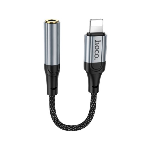 Перехідник HOCO Lightning to 3.5mm Fresh digital audio converter LS36A |0.12m, DA| grey