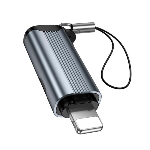 Перехідник HOCO Lightning male to Type-C female screen display adapter UA44 |PD 30W| grey
