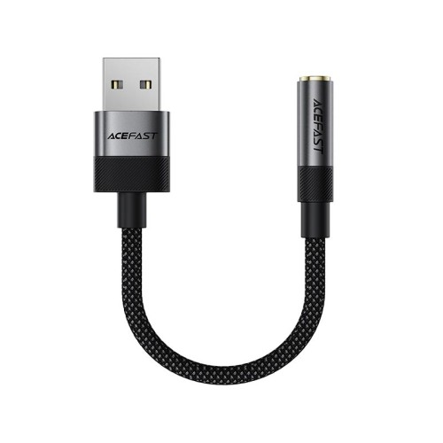 Перехідник ACEFAST USB-A to 3.5mm audio converter J13 |0.15m| black