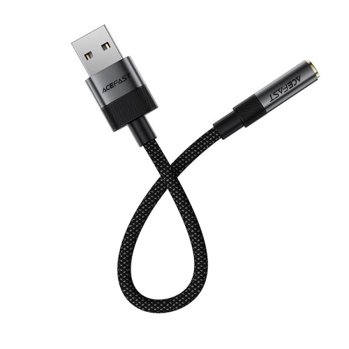 Перехідник ACEFAST USB-A to 3.5mm audio converter J13 |0.15m| black