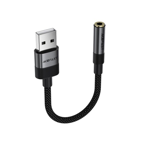 Перехідник ACEFAST USB-A to 3.5mm audio converter J13 |0.15m| black