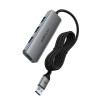 HUB адаптер ACEFAST USB-A  4-in-1 HUB J17 |1m, 5Gbps| grey