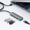 HUB адаптер ACEFAST USB-A  4-in-1 HUB J17 |1m, 5Gbps| grey