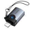 Перехідник HOCO Victory iP male to USB female adapter UA46 |OTG, LED| grey