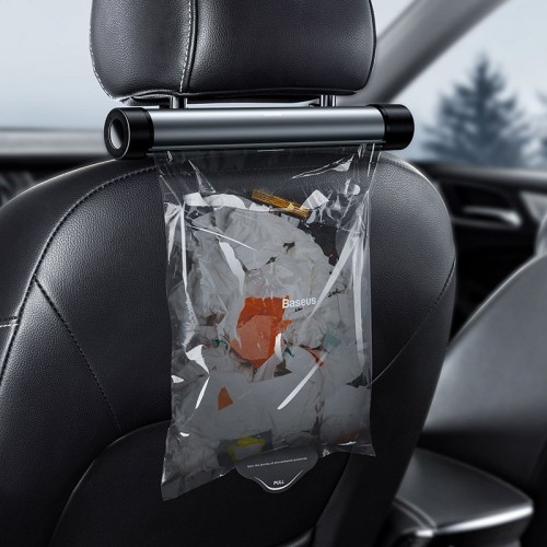 Кріплення для сміттєвих пакетів в авто BASEUS Clean Garbage Bag for Back Seat of Cars |2 rolls trash bag/40pcs| (CRLJD-C01) black