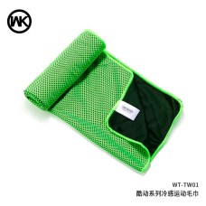 Рушник для спортзалу бамбукове WK Sport towel WT-TW01 |90x30cm, Cooling Effect| green