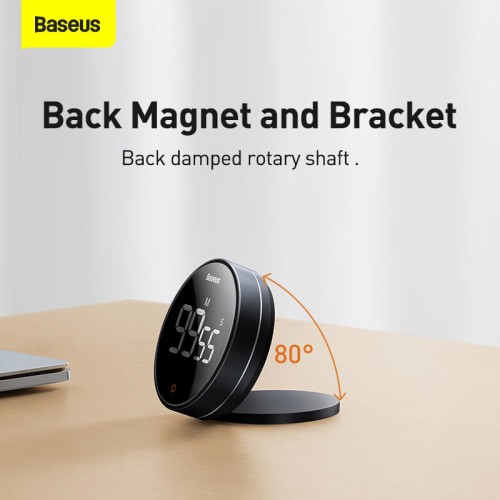 Таймер з магнітним кріпленням BASEUS heyo rotation countdown timer Pro (FMDS000013) grey