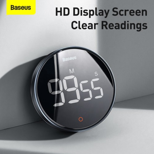Таймер з магнітним кріпленням BASEUS heyo rotation countdown timer Pro (FMDS000013) grey