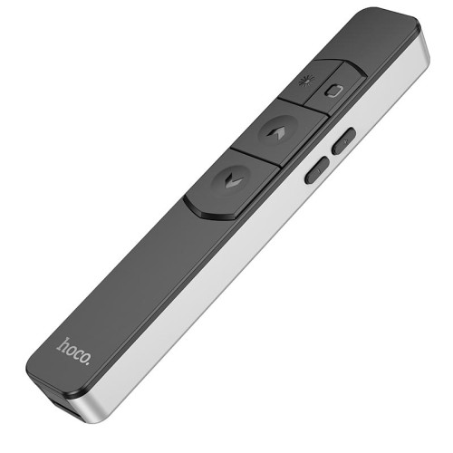 Розумна указка HOCO Smart PPT page turning pen GM202 |2.4G, 100m, Type-C, LCD, 8H| silver