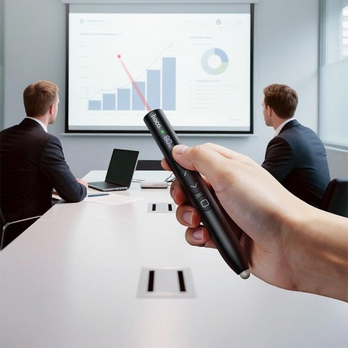 Розумна указка HOCO Touch screen writing page turning pen GM203 |2.4G, 200m, LED Display, Type-C| black