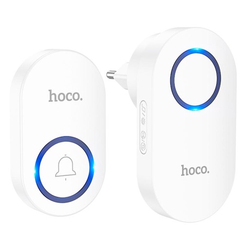 Дверний дзвоник HOCO wireless doorbell HI25 |6 month, 20m| white