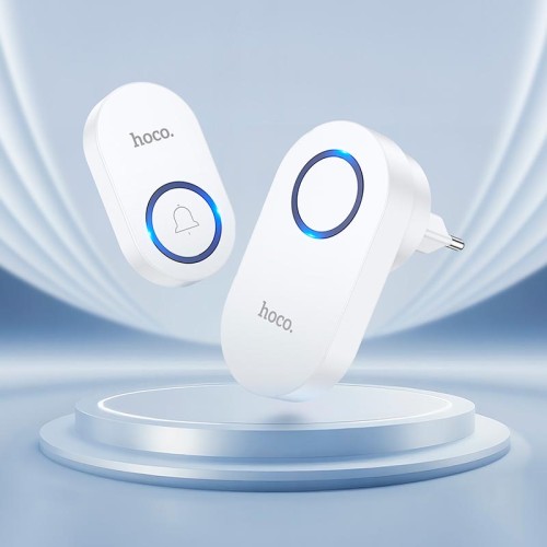 Дверний дзвоник HOCO wireless doorbell HI25 |6 month, 20m| white