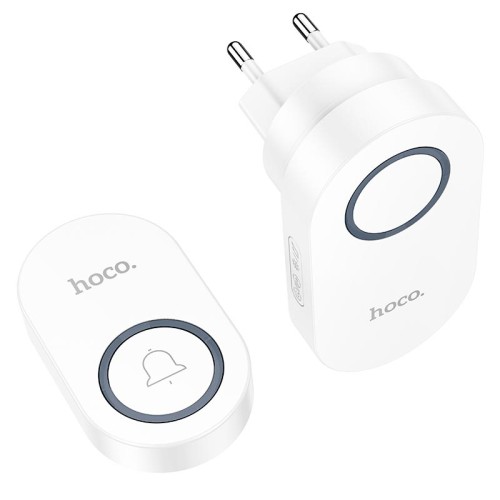 Дверний дзвоник HOCO wireless doorbell HI25 |6 month, 20m| white