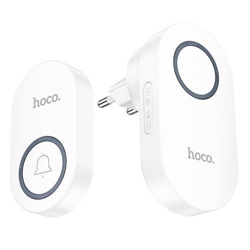 Дверний дзвоник HOCO wireless doorbell HI25 |6 month, 20m| white