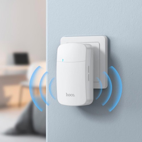 Дверний дзвінок HOCO self-powered wireless doorbell HI26 |20M| white