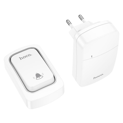Дверний дзвінок HOCO self-powered wireless doorbell HI26 |20M| white