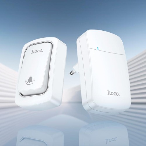 Дверний дзвінок HOCO self-powered wireless doorbell HI26 |20M| white