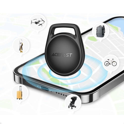 Пошуковий трекер ACEFAST S2 button type positioning device single |10-12 months standby, MFI certifi black