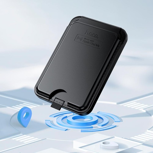 Пошуковий трекер багатофункціональний HOCO Tiger smart anti-lost magnetic card holder (rechargeable) E91I black
