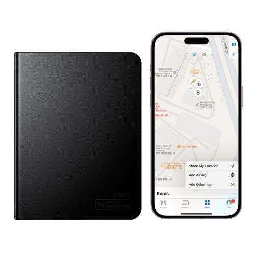 Пошуковий трекер HOCO Tiger smart anti-lost passport cover E91G (wireless charging model) |Apple Find My, 3 month| black