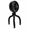 Портативний вентилятор з гнучким штативом (тріпод) Octopus fan black