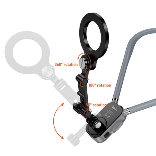 Тримач HOCO Campo magnetic neck-hanging holder K31 |4.5-7"| black-grey