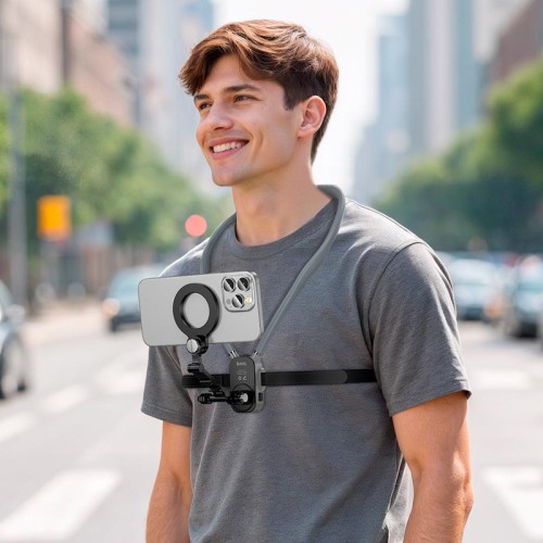 Тримач HOCO Campo magnetic neck-hanging holder K31 |4.5-7"| black-grey