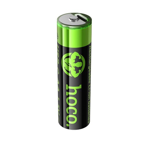 Акумуляторні батарейки HOCO rechargeable lithium battery JA3 860mAh |AA, USB-C| (2PCS) black