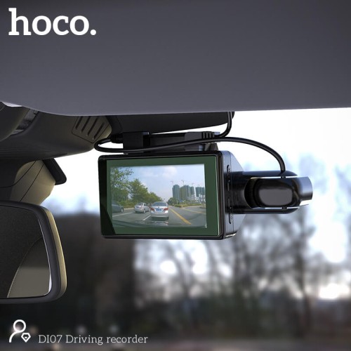Відеорегістратор HOCO Dual Cameras Driving Recorder Di07 |HD, 2 Camera| black