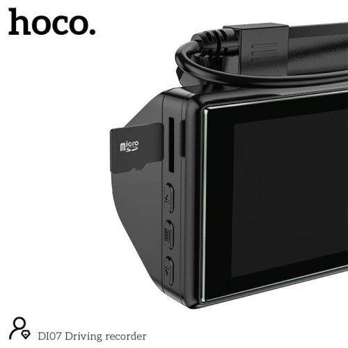 Відеорегістратор HOCO Dual Cameras Driving Recorder Di07 |HD, 2 Camera| black