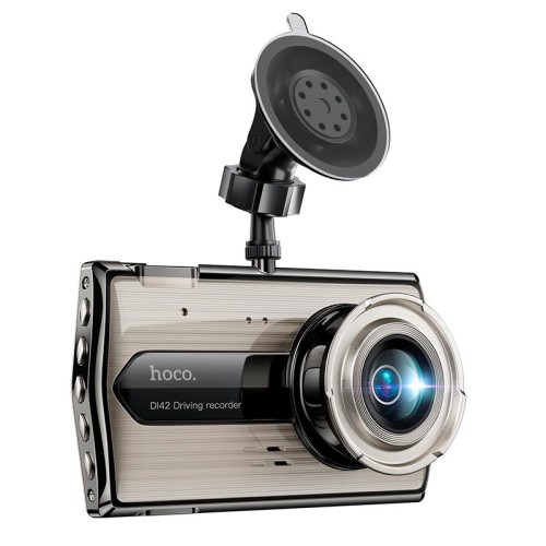 Відеорегістратор HOCO DI42 Driving recorder with rear camera |720p front/480p rear| metal-grey