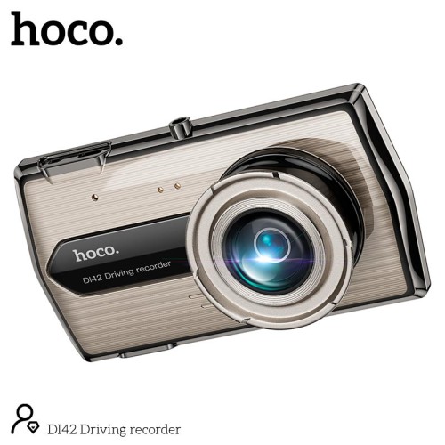 Відеорегістратор HOCO DI42 Driving recorder with rear camera |720p front/480p rear| metal-grey