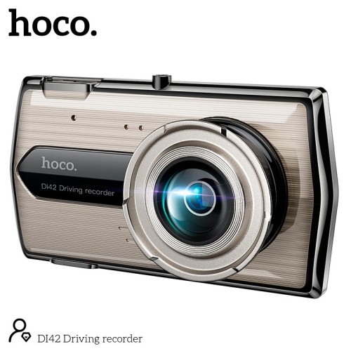 Відеорегістратор HOCO DI42 Driving recorder with rear camera |720p front/480p rear| metal-grey