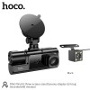 Відеорегістратор HOCO DI60 World three-screen simultaneous display driving recorder (wifi version) |720p front/480p rear/480p inner| black