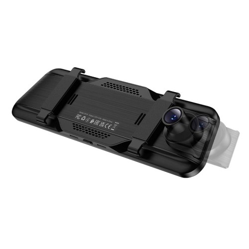 Відеореєстратор HOCO streaming media driving recorder (dual-channel with rear camera) DV16 |1080p/30fps, 9,66"| black