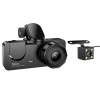 Відеореєстратор HOCO Universe three-screen simultaneous display driving recorder DI63 (wifi version)  |720p/480p+480p rear, 2"| black
