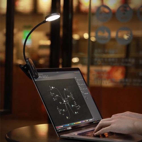 Універсальна лампа з кліпсю Baseus Comfort Reading Mini Clip Lamp |24Hours, 4000K| (DGRAD-0G) grey