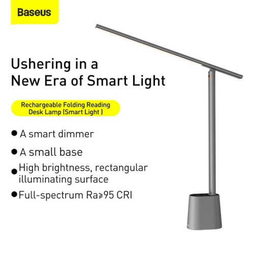 Лампа BASEUS Smart Eye Series Rechargeable Folding Reading Desk Lamp (Smart Light) |3000-6000K| (DGZG-02) white