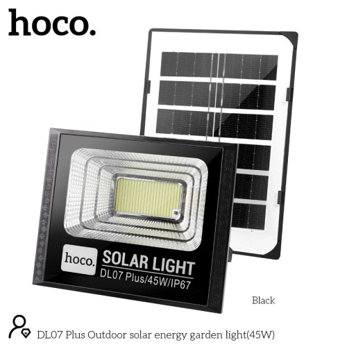 Лампа вулична HOCO Outdoor solar energy garden light (45W, IP67) DL07 Plus black