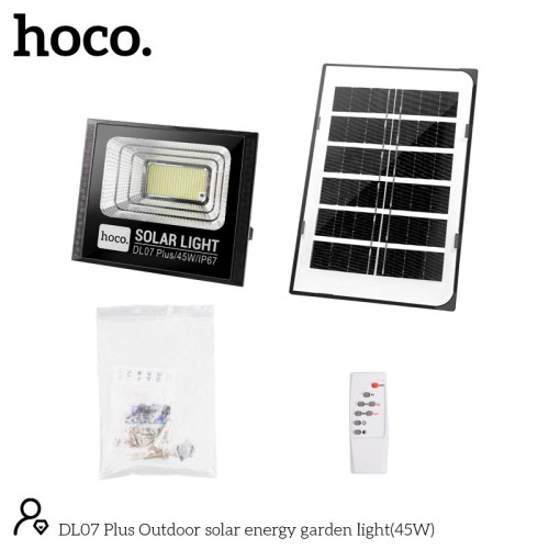 Лампа вулична HOCO Outdoor solar energy garden light (45W, IP67) DL07 Plus black