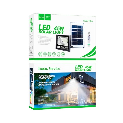 Лампа вулична HOCO Outdoor solar energy garden light (45W, IP67) DL07 Plus black