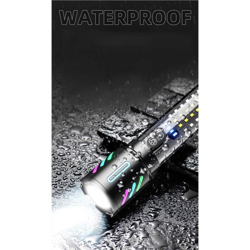 Ліхтар ручний багатофункціональний White Laser Lamp 5 режимів black