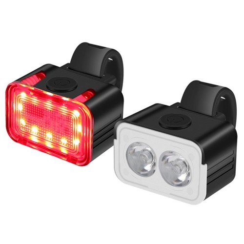 Набір велоліхтарів передній+задній 5 режимів 800lmn L12 |Type-C, ipx6| black