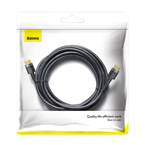 Кабель BASEUS 4KHDMI Male To 4KHDMI Male Cafule |5M, HDMI2.0| (CADKLF-H01) black