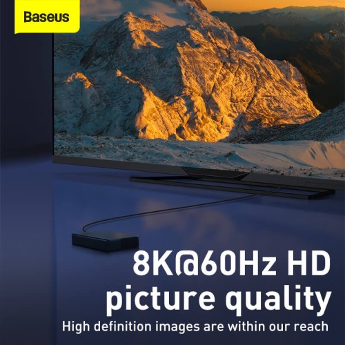 Кабель BASEUS High Definition Series HDMI 8K to HDMI 8K Adapter Cable |3m, 8K, HDMI2.1| (CAKGQ-L01) black